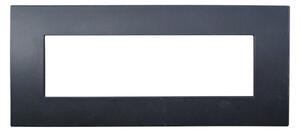 Placca 7 moduli 507 in plastica nero compatibile anche con Vimar Arké
