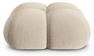 Poggiapiedi beige con rivestimento in velluto Loretto – Cosmopolitan Design