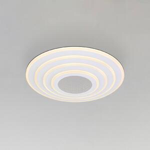 Globo Plafoniera LED intelligente Jocelyn, bianca, CCT, telecomando dimmerabile, Bianco / Opale, Soggiorno / Sala da pranzo, Metallo, Plafoniera