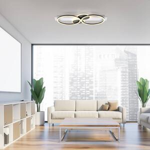 JUST LIGHT. GmbH Plafoniera soffitto Trooper, Bianco / Opale, Soggiorno / Sala da pranzo, Metallo, Moderno, Plafoniera