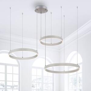 JUST LIGHT. GmbH Lampada a sospensione Lilluti, dimmerabile, Alluminio / Grigio / Zincato, Soggiorno / Sala da pranzo, Metallo, Moderno, Lampada a sospensione