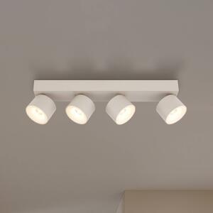 Globo Faretto da soffitto LED Rae, color sabbia, metallo, a 4 luci, 46 cm Rae, Crema / Ambra, Soggiorno / Sala da pranzo, Metallo, Downlight