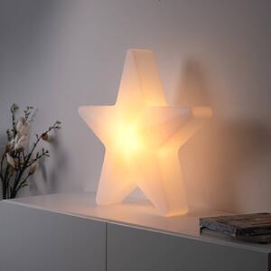 JUST LIGHT. GmbH Lampada decorativa a LED ricaricabile Star, H 55 cm, IP44, bianca, RGBW dimmerabile, Bianco / Opale, Soggiorno / Sala da pranzo, Plastica