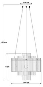 Globo 15698H1 - Lampadario a cavo GORLEY 5xE27/60W/230V nero