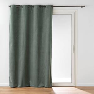 Tenda color kaki in velluto 140x260 cm Olympe – douceur d'intérieur