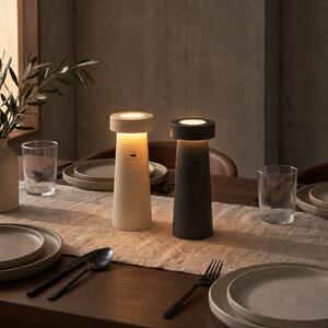 Lampada da tavolo a LED Salt & Pepper Lucande, Alluminio / Grigio / Zincato, Soggiorno / Sala da pranzo, Plastica, Moderno, Lampada da tavolo LED