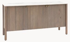 Credenza in legno di mango con piano in marmo Marmo