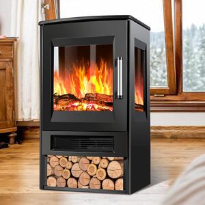 Camino elettrico Eikuavons, dimensioni 43,5 x 34 x 74 cm, con termostato e display LCD