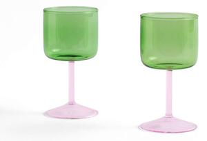 HAY - Tint Wine Glass Set of 2 Green/ Pink HAY