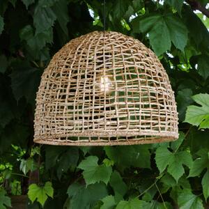 PR Home Lampada a sospensione da esterno Cebu, Lampakanay, Ø 57 cm, spina, IP44 Cebu, Legno chiaro