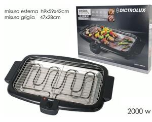 Griglia Elettrica Per Barbecue 2000W