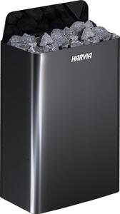 Stufe per sauna Harvia The Wall E Black Steel 1/3 fase 9,0 kW | richiede un sistema di controllo separato | HSWE900400M