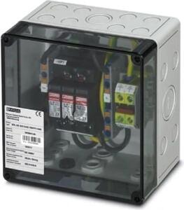 Scatola di connessione FV Phoenix Contact, 1 MPPT, 2IN/1OUT per MPPT, ÜSS tipo I/II, pressacavo, 1 pz
