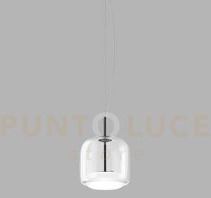 Jube sospensione p cristallo bianco nero opaco 2 l2202 1 led 13w 2