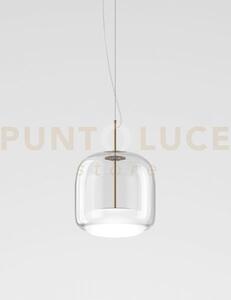 Jube sospensione p cristallo bianco oro satinato 2 l2202 1 led 13w