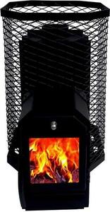 Accogliente stufa per sauna a legna 12 TW Riscaldata dall'esterno con 2° bimschv per cabine sauna da 6 m³ - 12 m³