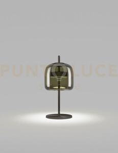 Jube lampada da tavolo s verde antico trasparente nero opaco 2 l241