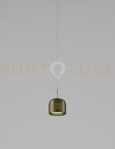 Jube sospensione s verde antico trasparente oro satinato 2 l2214 1