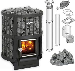 Set di stufe per sauna Harvia Legend 150, incluse pietre, set BIMSCHV per Legend e sistema camino