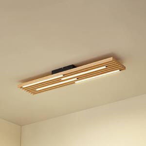 Plafoniera soffitto Madero Lindby, Legno chiaro, Soggiorno / Sala da pranzo, Legno, Moderno, Plafoniera