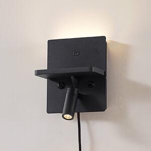 Applique da parete a LED Auden Lindby, Nero, Soggiorno / Sala da pranzo, Metallo, Moderno, Applique a LED