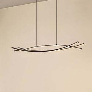 Lucande Lampada LED a sospensione Sayori, 98 cm, nera, dimmerabile Sayori Lucande,, Nero, Soggiorno / Sala da pranzo, Metallo, Moderno