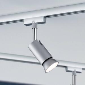 Paulmann URail-Faretto su binario Pure I, cromo opaco, GU10, metallo URail dimmerabile, Cromo / Argento, Soggiorno / Sala da pranzo, Metallo, Moderno