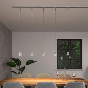 Paulmann URail lampada a sospensione Cone, cromo opaco, GU10 dimmerabile, Cromo / Argento, Soggiorno / Sala da pranzo, Plastica, Moderno