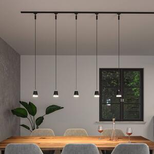 Paulmann URail lampada a sospensione Cone, nero opaco, GU10 dimmerabile, Nero, Soggiorno / Sala da pranzo, Plastica, Moderno