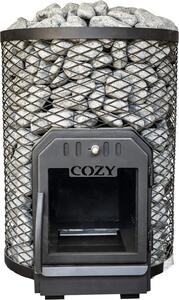 Accogliente stufa a legna da 18 O con 2° bimschv per cabine sauna da 9 m³ - 18 m³