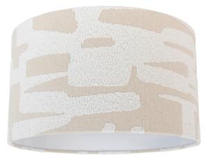 Paralume in tessuto bianco con strisce beige 35/35/20