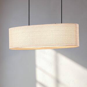 Lampada a sospensione Soula Lindby, dimmerabile, Crema / Ambra, Soggiorno / Sala da pranzo, Plastica, Campagna / Rustiche, Lampada a sospensione