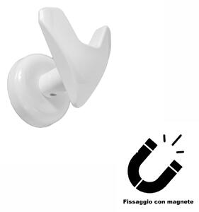 Porta accappatoio/porta asciugamani MAGNETICO Hangy Vip Magnete per Termoarredo Tenuta fino a 3 KG e moderno in metallo Bianco