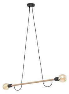 Lampadario a cavo HELIX 2xE27/15W/230V nero/beige