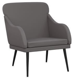 Poltrona Grigia 63x76x80 cm Pelle finta