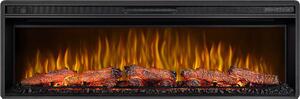 ArtiFlame AF50 Multicolor: camino elettrico da incasso con riscaldamento da 1600 W, effetto fiamma 3D realistico, illuminazione a LED, telecomando, colore nero
