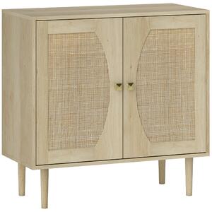 HOMCOM Buffet da cucina con doppia anta, 2 ripiani, in legno 80 x 38 x 79 cm | Aosom Italy