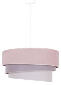 Duolla - Lampadario a sospensione con filo TRIO 1xE27/15W/230V diametro 45 cm rosa/grigio/bianco