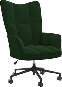 Sedia Relax Verde Scuro in Velluto