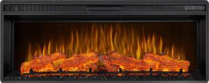 ArtiFlame Camino elettrico AF42 Multicolor Camino elettrico da incasso con riscaldamento da 1600 W, effetto fiamma 3D realistico, illuminazione a LED, telecomando, nero