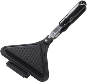 Macchina per panini per due persone - Padella antiaderente in alluminio - Riscaldamento uniforme - Colore: nero - Dimensioni: 34x18 cm