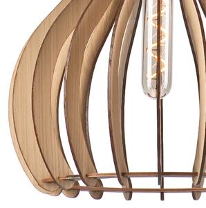 Lampadario a sospensione con filo TUCCI 1xE27/60W/230V diametro 29 cm quercia