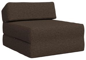 Divano letto pieghevole color tortora 60 x 70 x 41 cm in tessuto