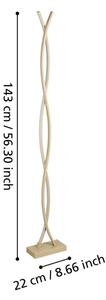 Eglo 901107 - Lampada da terra LED LASANA LED/36W/230V dorata