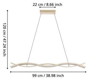 Eglo 901106 - Lampadario LED su cavo LASANA LED/35W/230V dorato