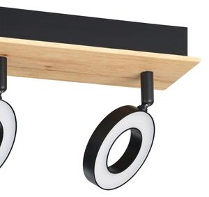 Eglo 901204 - Faretto LED RIELVES 3xLED/4,2W/230V nero/marrone