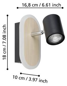 Eglo 901631 - Faretto da parete LED RIMBOCCHI LED/7W/230V marrone/nero