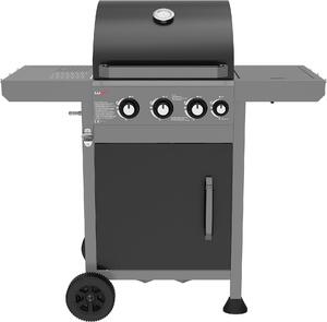 Barbecue a gas con 3 bruciatori principali e un bruciatore laterale, griglia in ghisa, 11,5 kW