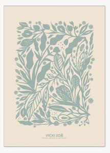 Stampa digitale incorniciata Soft Green Garden