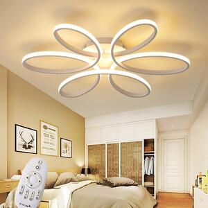 XW809 Bianco - Lampada a soffitto LED da 74 cm con telecomando, colore e intensità della luce regolabili, dimmerabile, classe energetica A+, lampada a soffitto per soggiorno, plafoniera, faretti a soffitto, lampada a soffitto LED
